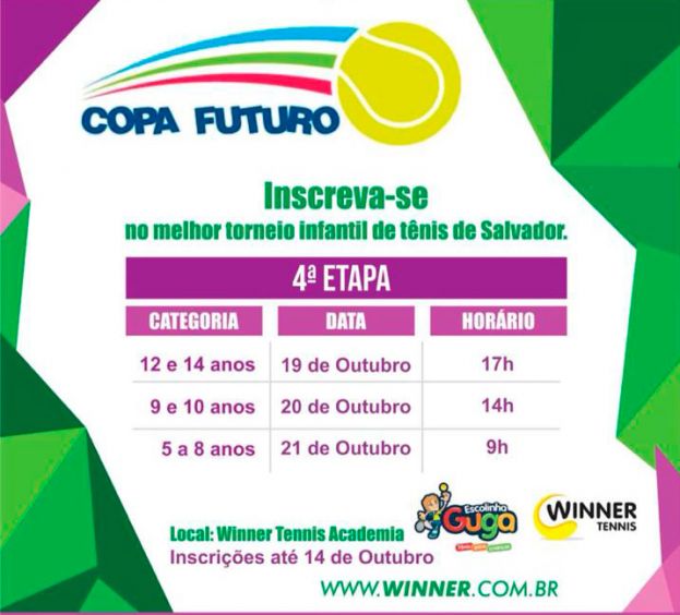 Última etapa da Copa Futuro será em outubro