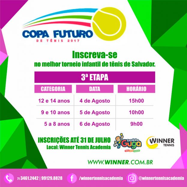 Copa Futuro será de 9 a 11 de março